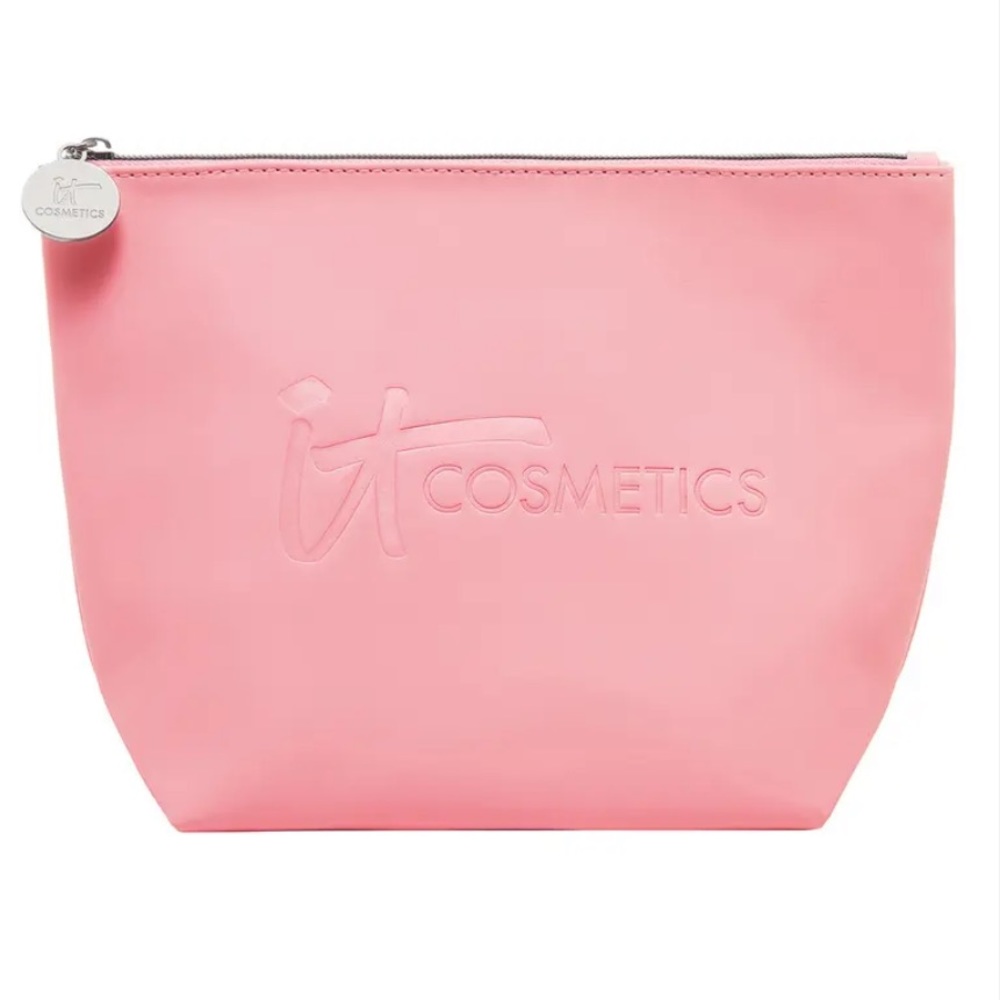🧩 3/$20 it Cosmetic Bag Pink & Silver NWT
